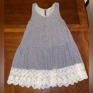 Black and white lacy bottom dress